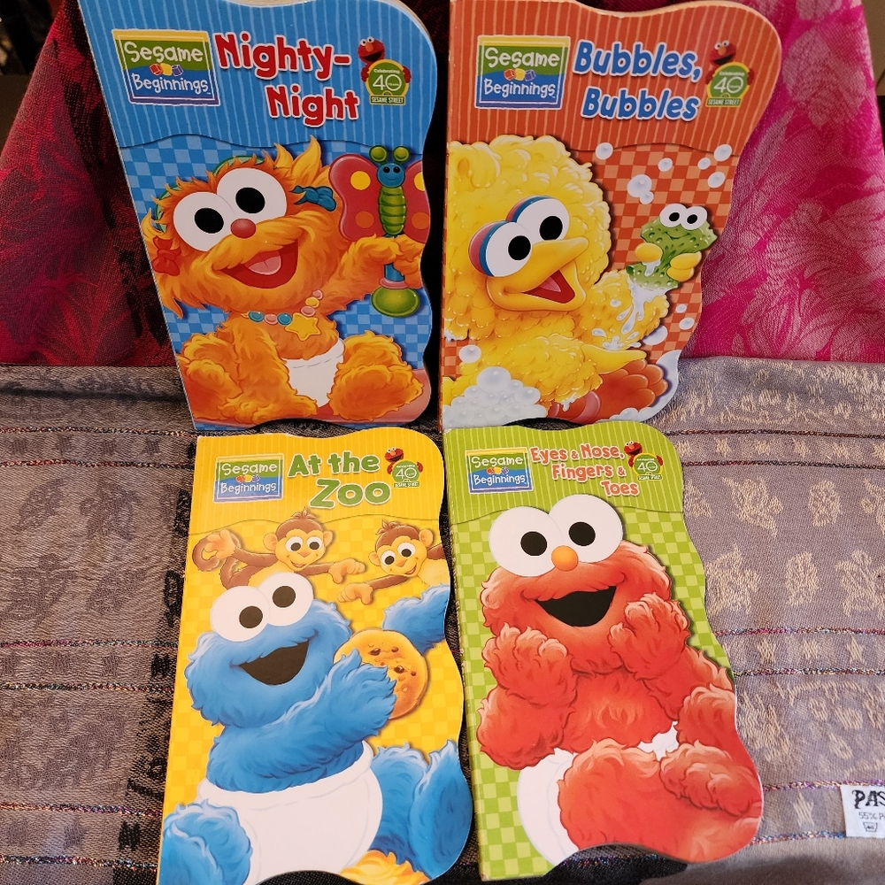 Sesame Beginnings Book Set of 4. EUC